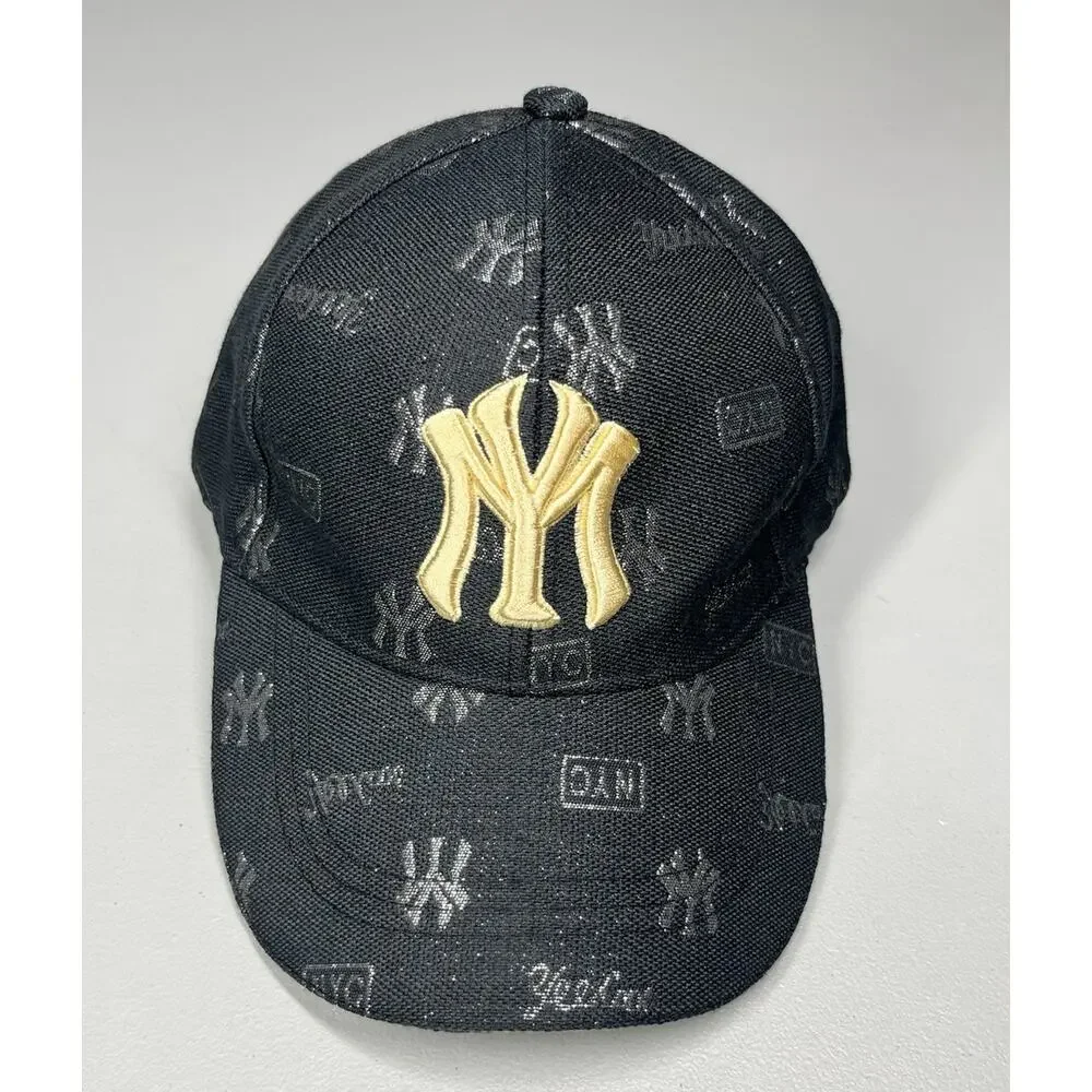 My Yankees NYC Cap Hat NY Yankees Black Gold Embroidered Adult Adjustable